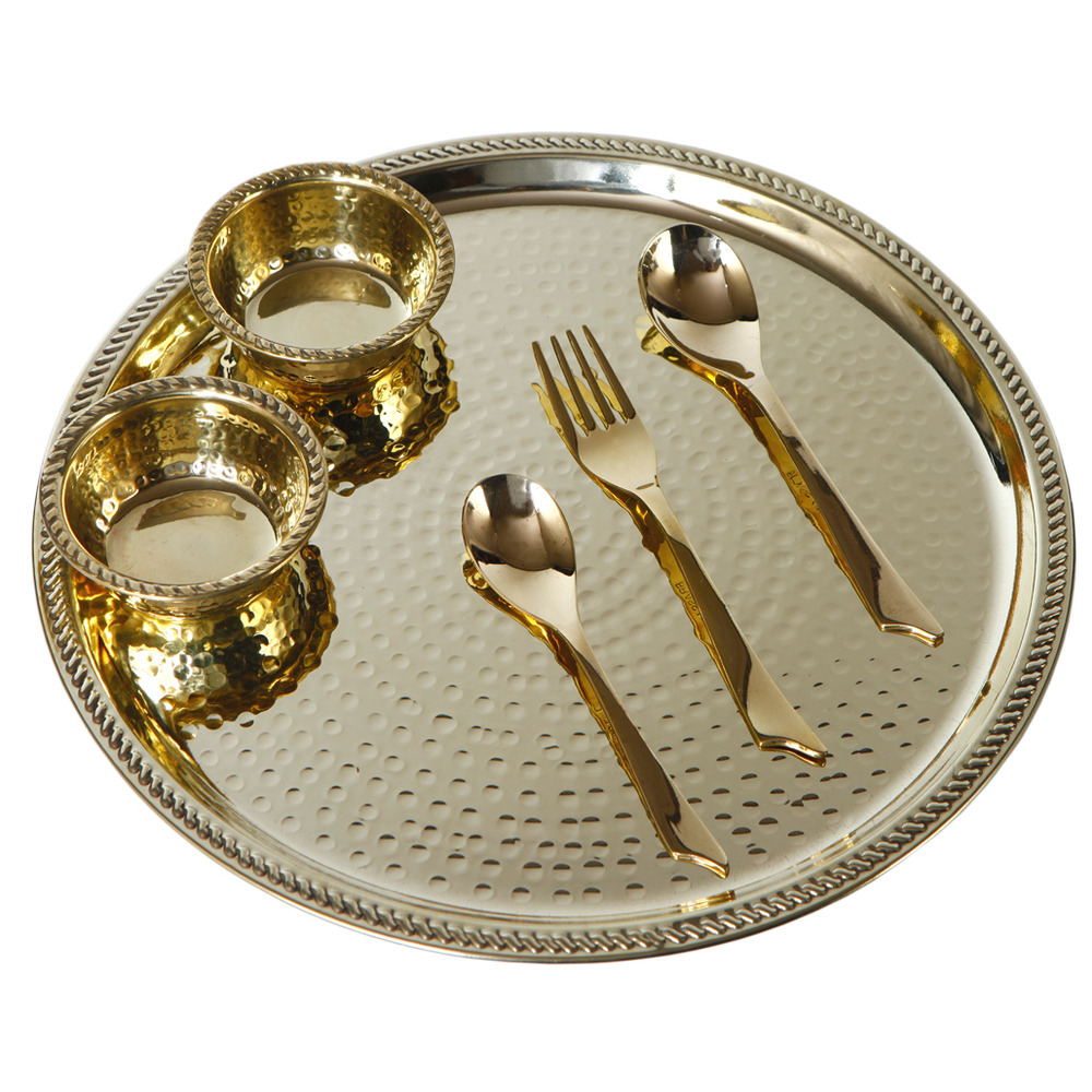 5 Golden Foodgrade Buffet Plate Set.